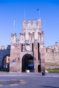 View of historic building against blue sky