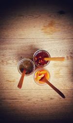 Close-up of food on wooden table