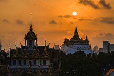 View of the golden temple during sunrise