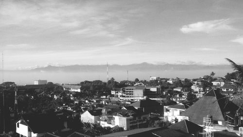 High angle shot of townscape