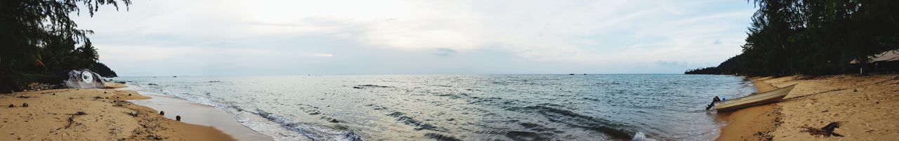 Panoramic view of sea against sky