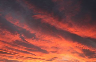 Scenic view of dramatic sky during sunset