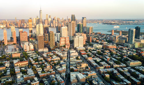 High angle view of cityscape