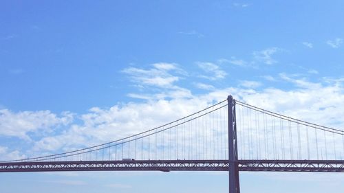 Low angle view of bridge against sky