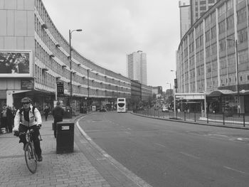 City street with buildings in background