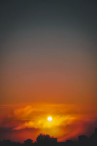 Scenic view of dramatic sky during sunset