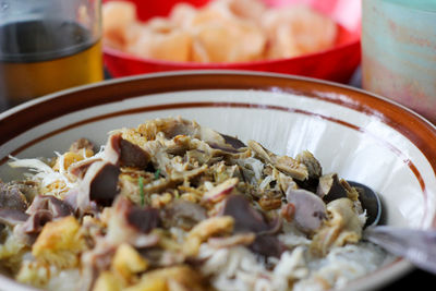 Close-up of food in plate