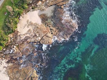 High angle view of sea