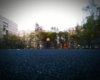 Surface level of empty road