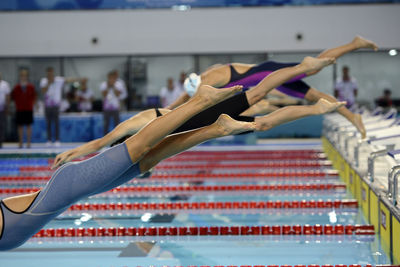 Group of people in swimming pool