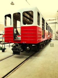 Train at railroad station platform