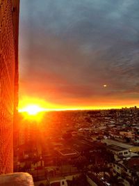 View of cityscape during sunset