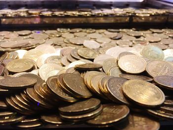 Close-up of coins