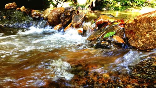 River flowing through rocks