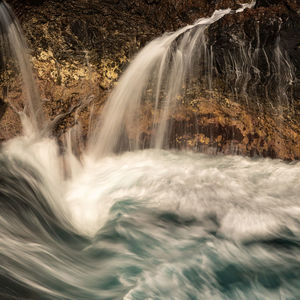 Scenic view of waterfall