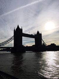 Bridge over river in city