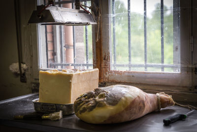 Close-up of food on table at home