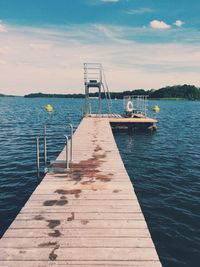 View of jetty in sea