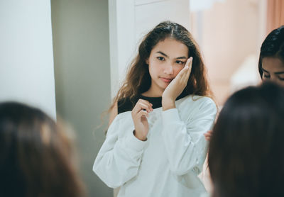 Portrait of a beautiful young woman