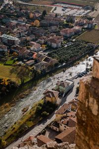 High angle view of cityscape