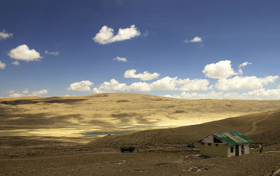 Scenic view of desert against sky