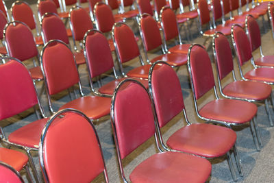 Full frame shot of chairs