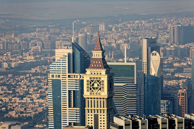 Aerial view of buildings in city