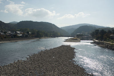 Scenic view of river against sky