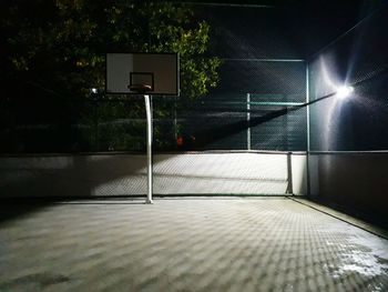 View of basketball hoop