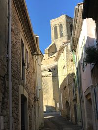 View of historic buildings in town