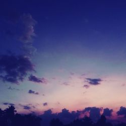 Low angle view of sky at sunset