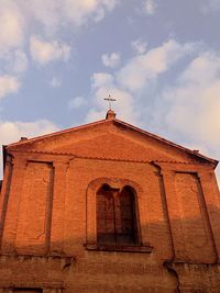 Low angle view of church against sky