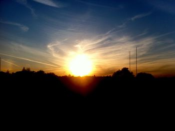 Silhouette of landscape at sunset