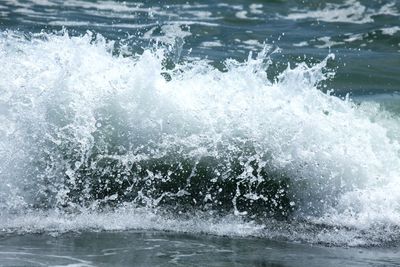 Waves splashing in sea