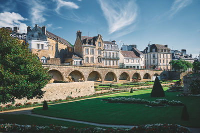 Buildings in park