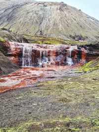 Scenic view of waterfall