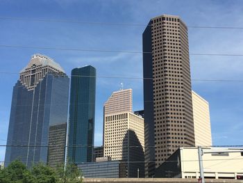 Low angle view of modern building against sky