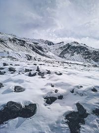Winter view of spiti valley india
