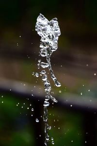 Close up of water drops on glass