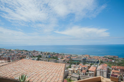 Panoramic view of the village of amantea