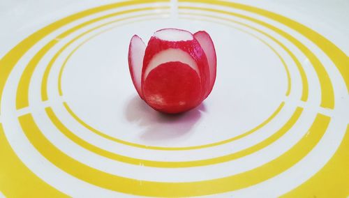 Directly above shot of cake in plate