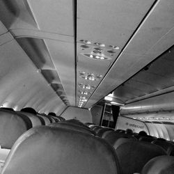 Interior of airplane