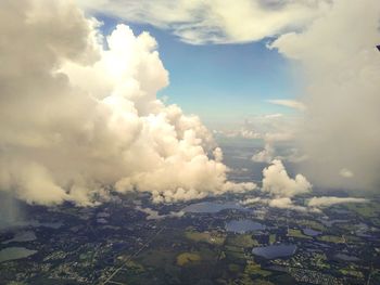 Aerial view of landscape against sky