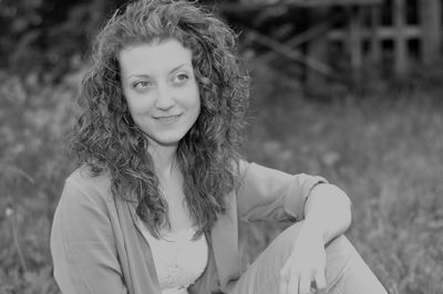 Portrait of smiling young woman