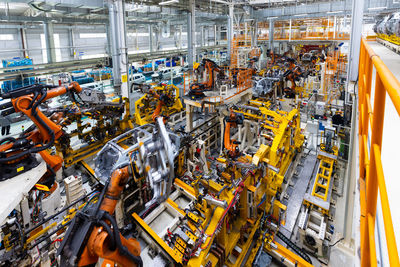 Interior of car factory