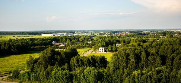 Scenic view of landscape against cloudy sky