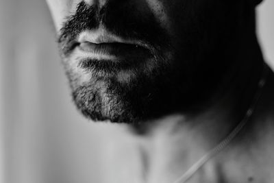 Close-up of man with beard