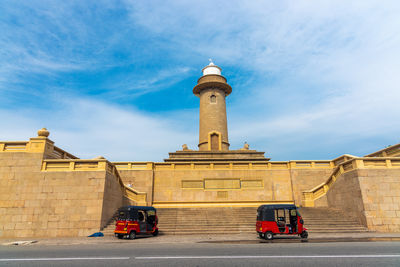 Low angle view of building against sky