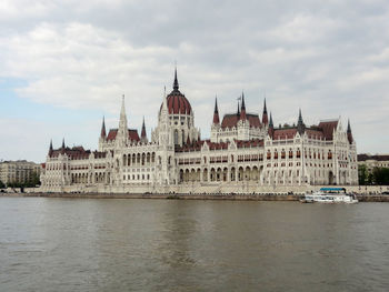 View of building against cloudy sky