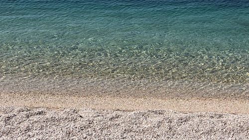 High angle view of sea shore